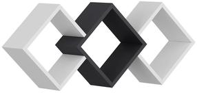 Sieninė lentyna Kalune Design Galaxy 382NRC2403, antracito/balta, 102 cm x 20 cm x 42 cm