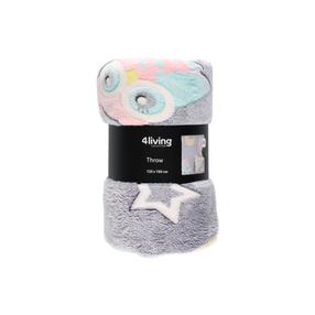 Pledas 4Living 640893, pilkas, 125 cm x 150 cm