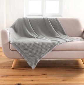 Pledas Douceur Coraline, pilkas, 125 cm x 150 cm