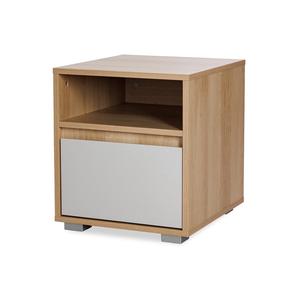 Naktinis staliukas Klups Dalia, buko/pilka, 45 cm x 42 cm x 47 cm