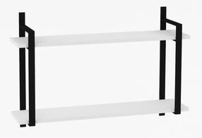 Sieninė lentyna Kalune Design Abat 495SSE1163, balta/juoda, 90 cm x 22 cm x 60 cm