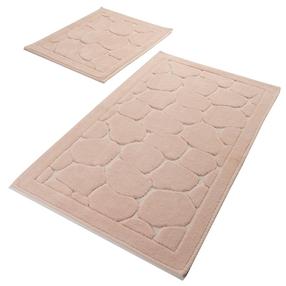 Vonios kilimėlių rinkinys Foutastic Parma 359CHL1657, šviesiai rožinė, 100 cm x 60 cm