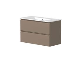 Vonios spintelė su praustuvu RB Bathroom Cosmos, ruda, 39 cm x 81 cm x 50 cm