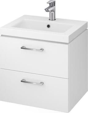 Vonios spintelė su praustuvu Cersanit Lara + Como 50, balta, 49.4 cm x 39.7 cm x 46 cm