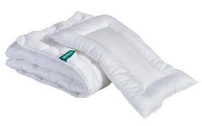 Antklodės ir pagalvės komplektas vaikams Senna Botanica, 120 x 90 cm, balta, 2 vnt.