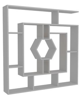 Pastatoma lentyna Kalune Design Labrina 875ZNA3627, balta, 134 cm x 22 cm x 134 cm