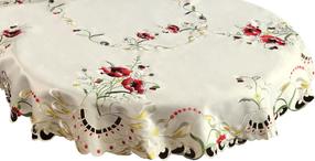 Staltiesė ovalas OH-203-C, dramblio kaulo, 110 x 160 cm