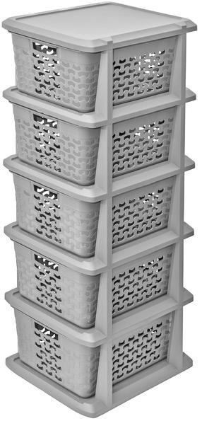 Krepšių rinkinys Branq Cotton, pilka, 24 x 29.5 x 80 cm