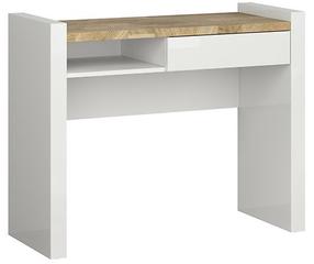 Kosmetinis staliukas Alameda S420-TOL1S-BIP/DWM/BIP, ąžuolo/balta, 100 cm x 41.2 cm x 80.5 cm