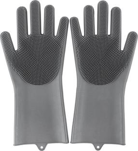 Pirštinės, indams plauti Elitehoff E-6274, 33 cm x 15.5 cm, pilka, 2 vnt.