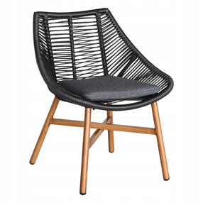 Lauko kėdė Mirpol Holand, antracito/ruda, 65 cm x 65 cm x 84 cm