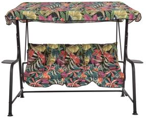 Lauko sūpynės Patio Hawaii Black Edition, juodos/įvairių spalvų, 176 cm x 113 cm x 155 cm