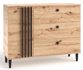 Komoda ADRK Livia 03, rusva, 40 cm x 120 cm x 92.5 cm