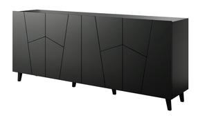 Komoda Cama Meble Etna, juoda, 200 cm x 42 cm x 82 cm