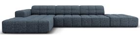 Kampinė sofa Micadoni Home Jennifer, tamsiai mėlyna, kairinė, 341 x 166 cm x 70 cm