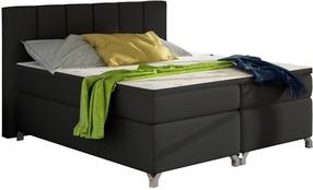Lova pusantros vietos Basilio Soft 11, 140 x 200 cm, juoda, su čiužiniu