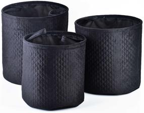 Krepšių rinkinys, daiktų saugojimo Mondex Sara Black HIWB6921-PROM, juoda, 38 x 38 x 38 cm