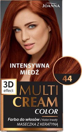 Plaukų dažai Joanna Multi Cream, intense copper, 44