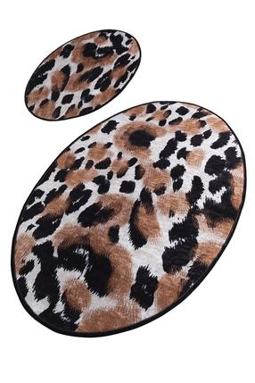 Vonios kilimėlių rinkinys Foutastic Leopard 359CHL1529, įvairių spalvų, 60 cm x 100 cm