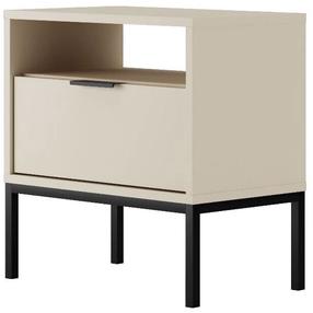 Naktinis staliukas Kocot Kids Austin, juoda/smėlio, 33 cm x 55 cm x 56.4 cm