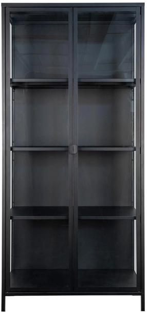 Spintelė - vitrina House Nordic Brisbane 3001040, juoda, 80 cm x 35 cm x 175 cm