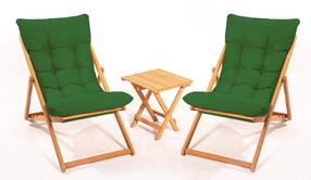 Lauko baldų komplektas Floriane Garden MY005, rudas/žalias, 1-2 vietų