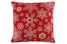Kalėdinė dekoratyvinė pagalvėlė Winteria Frost, balta/raudona, 45 cm x 45 cm