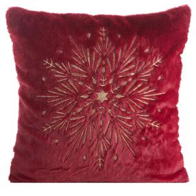 Kalėdinis dekoratyvinės pagalvėlės užvalkalas PSWA-276, raudona, 45 cm x 45 cm