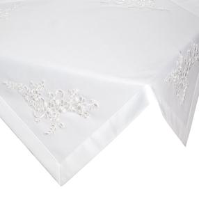 Staltiesė kvadratinė Bari, balta, 85 x 85 cm