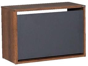 Batų spintelė Kalune Design SHC-110-OA-1, antracito/tamsiai ruda, 60 cm x 30 cm x 42 cm