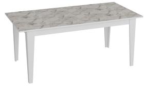 Stalas Kalune Design Polka, balta, 180 cm x 90 cm x 76.8 cm