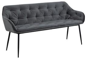Sofa Brooke VIC 28, juoda/tamsiai pilka, 167 x 57 cm x 84.5 cm