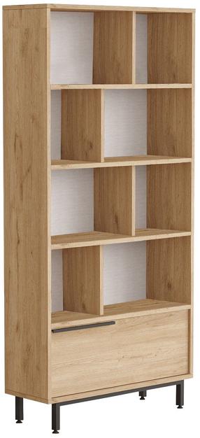 Knygų lentyna Kalune Design ON4-S, riešuto, 83.9 cm x 29.5 cm x 175.6 cm