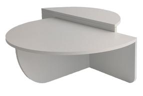 Kavos staliukas Kalune Design Podium, baltas, 30 cm x 90 cm x 35 - 60 cm