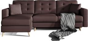 Kampinė sofa Asgard L Soft 66, ruda, 162 x 248 cm x 93 cm