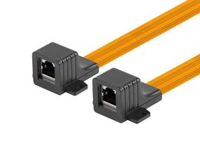 Adapteris Lanberg Inline Coupler RJ-45 Female, RJ-45 female, 0.2 m, oranžinė