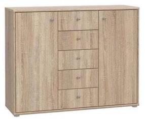 Komoda Forte Tempra 2, šviesiai ruda, 34.8 cm x 108.8 cm x 85.5 cm