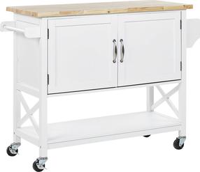 Lentyna su ratukais Beliani Mele, balta, 44 cm x 102 cm x 90 cm