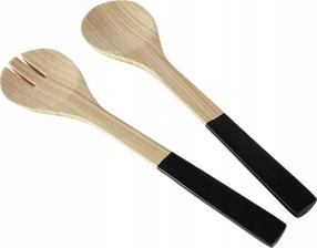 Šaukštas Boltze Bamboo, 29 cm, 1.5 cm, ruda/juoda, 2 vnt.