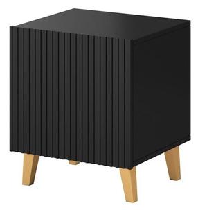 Naktinis staliukas Cama Meble Pafos, juodas, 44.5 cm x 40 cm x 51 cm