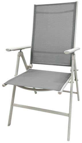 Sulankstoma kėdė Monaco, balta/pilka, 41.5 cm x 64 cm x 104 cm