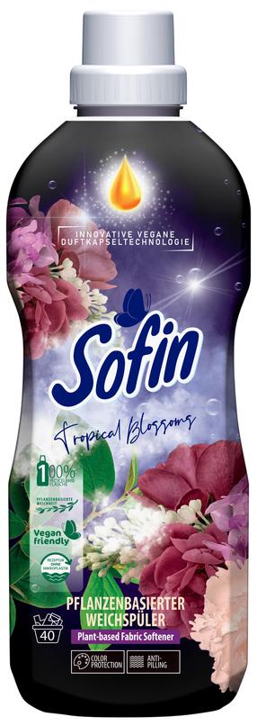 Audinių minkštiklis Sofin Tropical Blossoms, skystas, 0.8 l