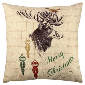 Kalėdinė dekoratyvinė pagalvėlė Mioli Decor, ruda/įvairių spalvų, 43 cm x 43 cm