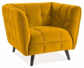 Krėslas Castello Bluvel 68, geltonas, 92 cm x 85 cm x 78 cm