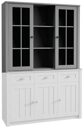 Komodos antstatas Gala Meble Prowansja W2D, pilka, 35 cm x 130 cm x 111 cm