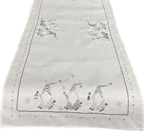 Kalėdinis stalo takelis stačiakampė OS-292-A, balta/sidabro, 40 x 160 cm