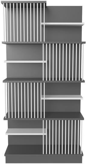 Pastatoma lentyna Kalune Design Arya 875ZNA4606, antracito/balta, 24.6 cm x 80 cm x 160 cm