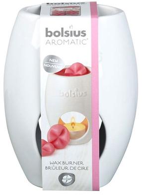 Žvakidė Bolsius Aromatic Wax Burner, keramika, Ø 9.4 cm, 12.3 cm, balta