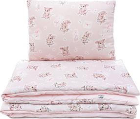 Antklodės ir pagalvės komplektas vaikams Pulp Bamboo Mouse, 100 x 135 cm, rožinė, 2 vnt.