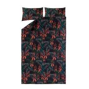 Patalynės užvalkalų komplektas Domoletti Night Pam, juodas/raudonas, 200 x 220 cm